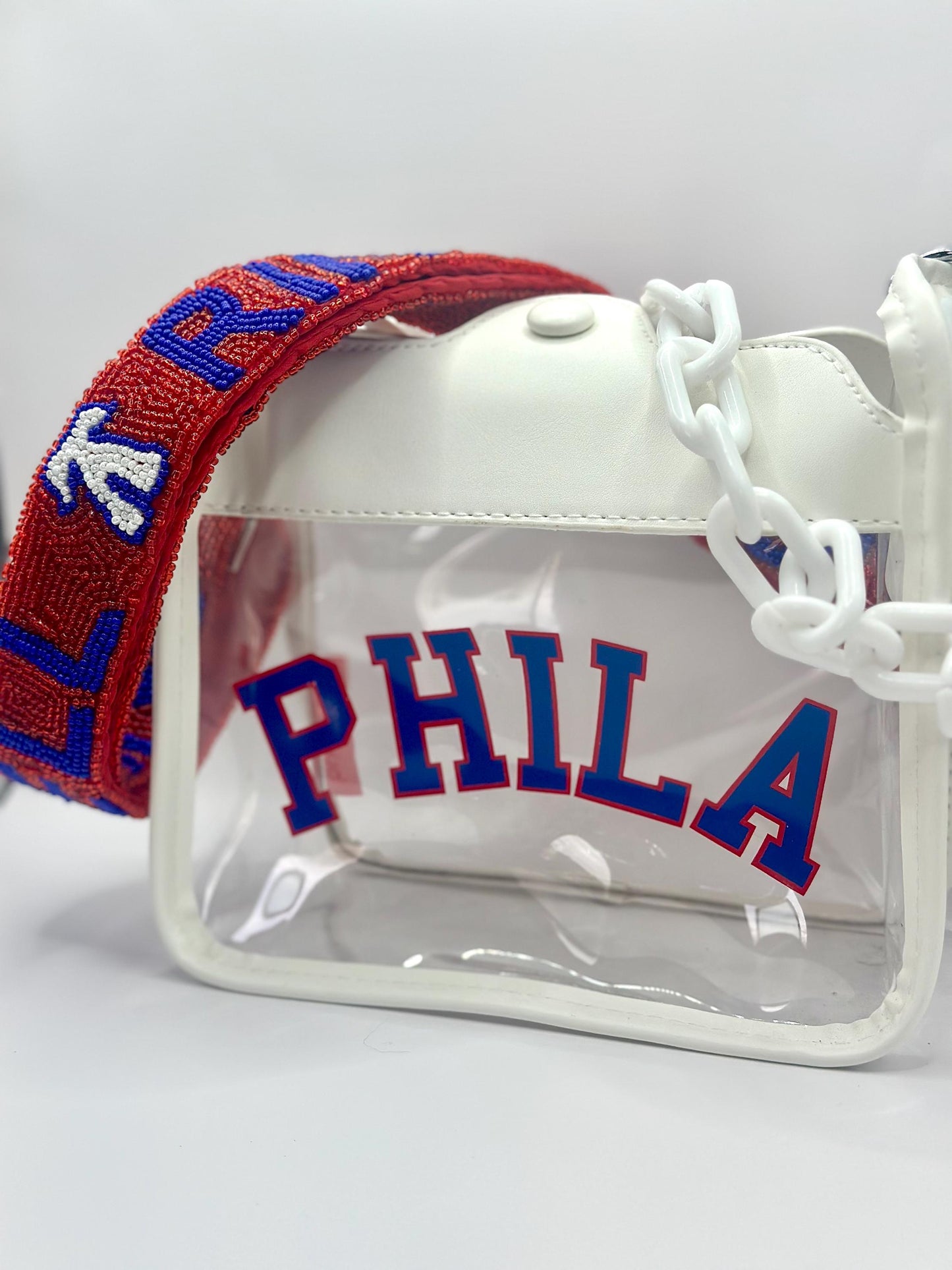 PHILA Clear Crossbody Bag | Stadium Approved with RING THE BELL Strap