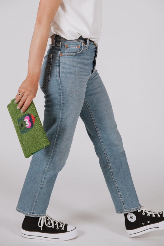 Philadelphia Mascot Oversized Beaded Clutch