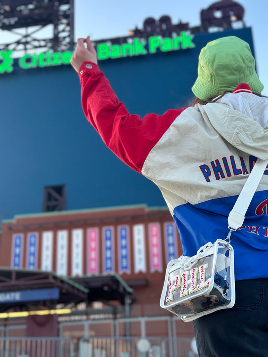 PHL Felt Baseball Clear Crossbody Bag