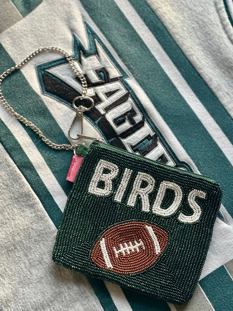BIRDS Beaded Coin Purse