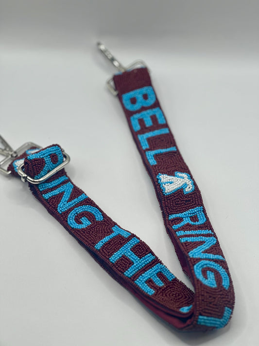 RING THE BELL Philadelphia Baseball Beaded Strap | Burgundy & Powder Blue