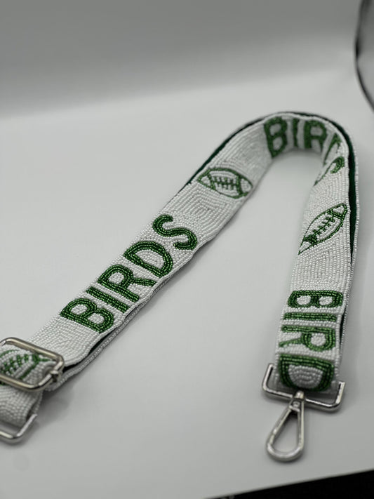 BIRDS Philadelphia Football Beaded Strap | White & Green