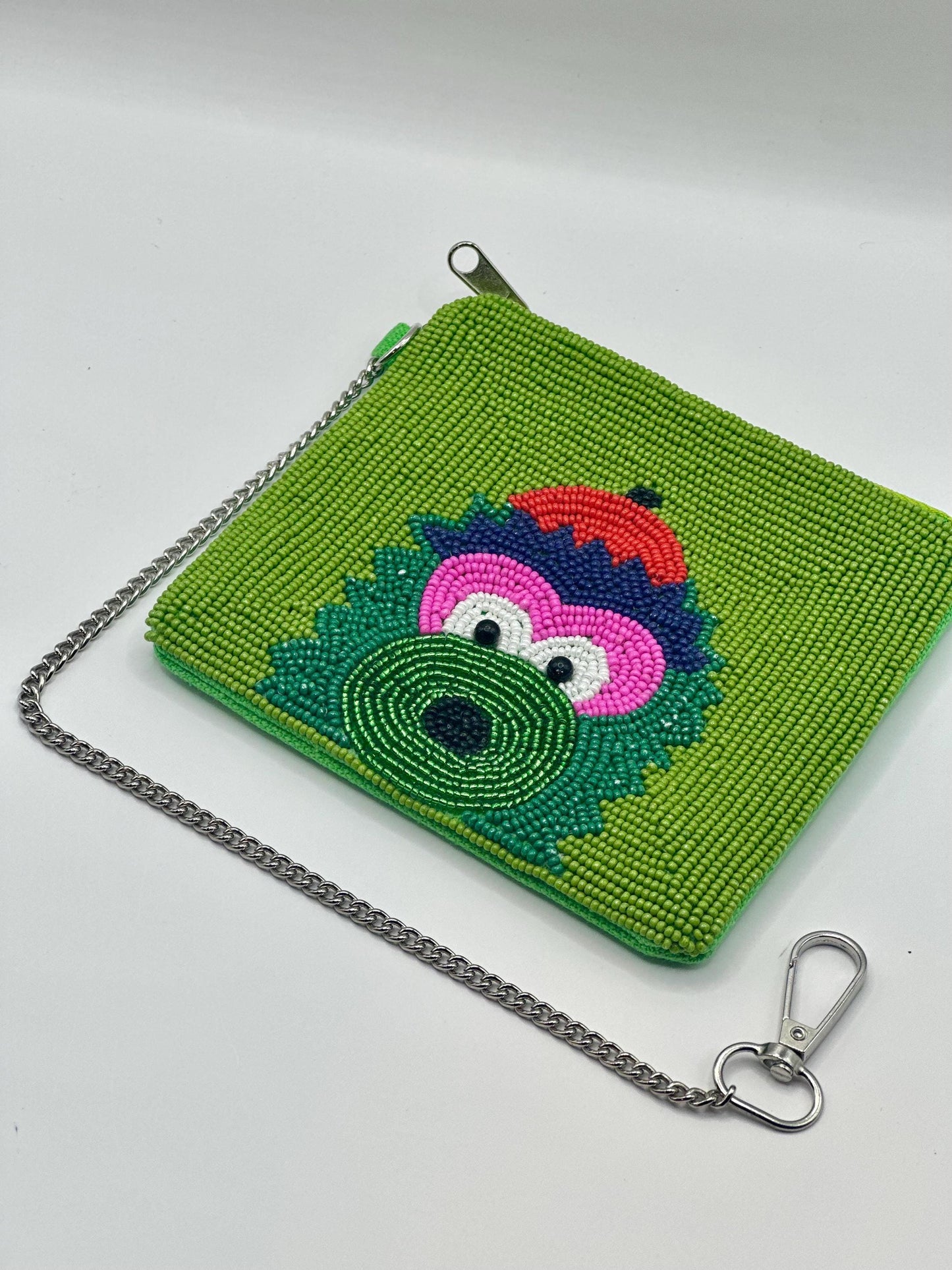 Philadelphia Mascot Beaded Coin Purse: Handmade Game Day Bag