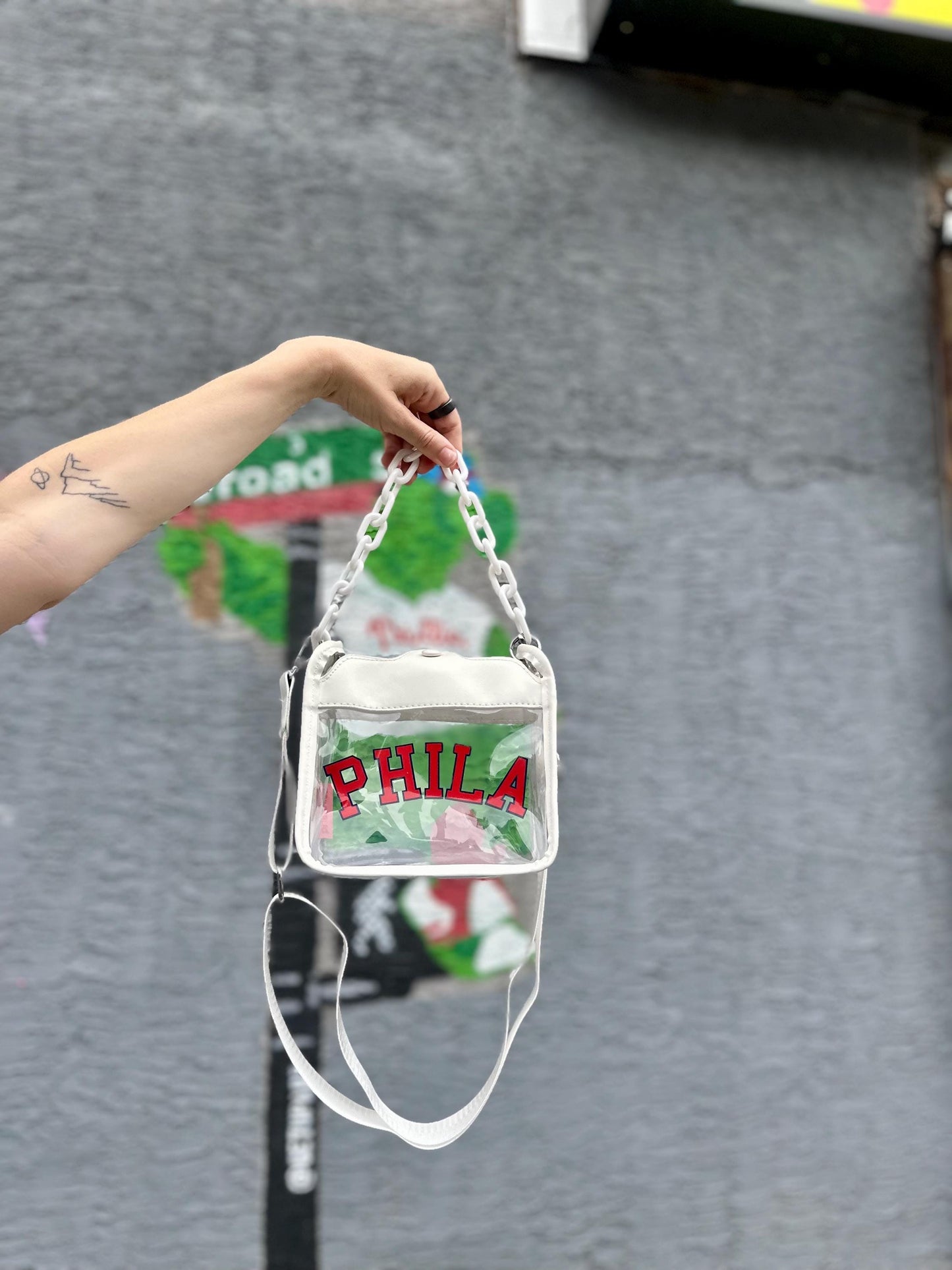 PHILA Clear Crossbody Bag | Stadium Approved