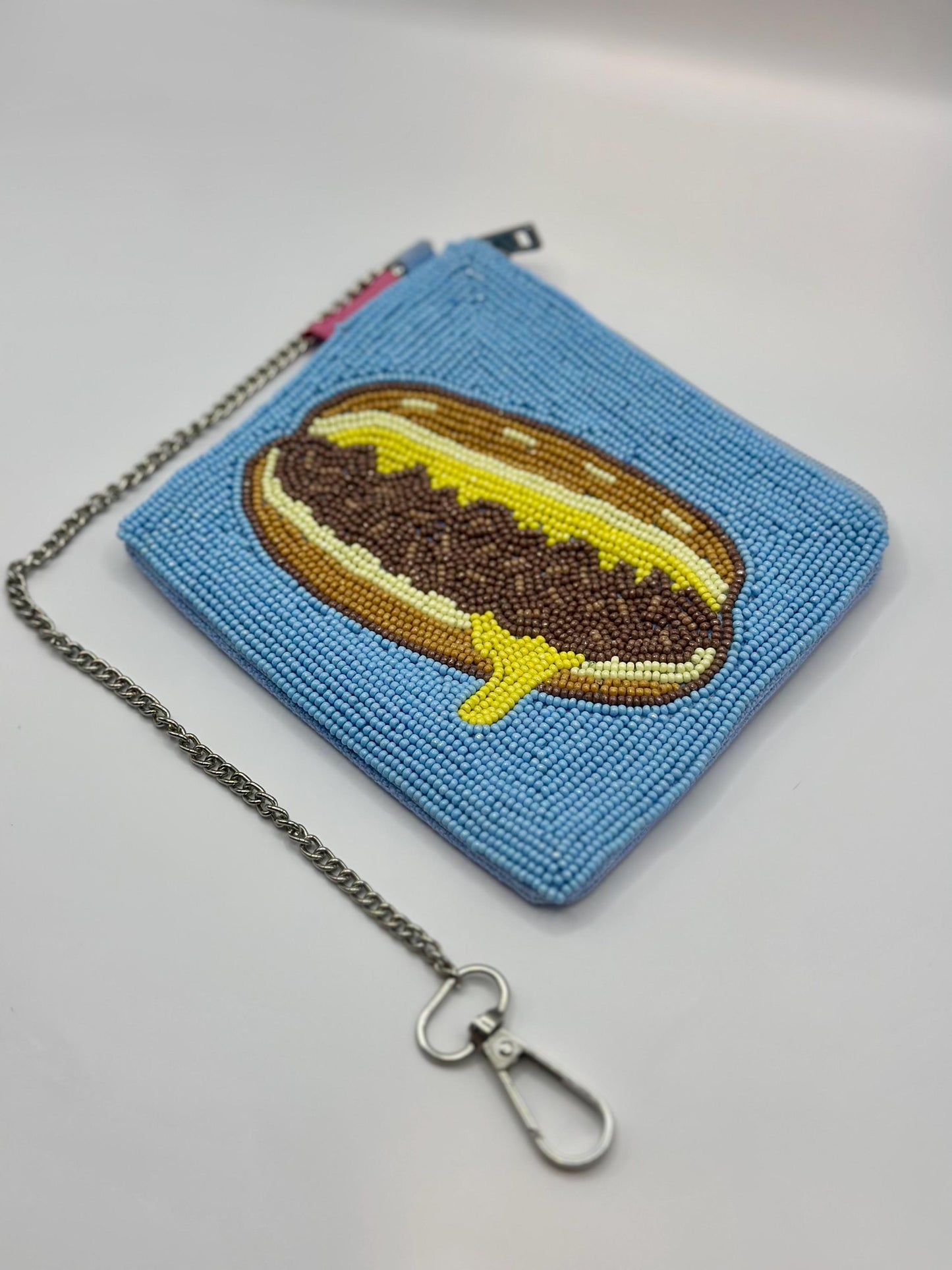 Cheesesteak Beaded Coin Purse