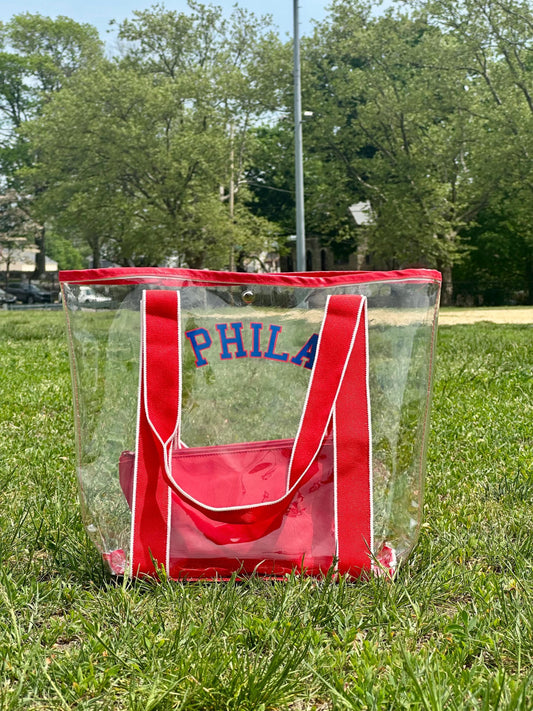 PHILA Red Clear Carry-All Bag