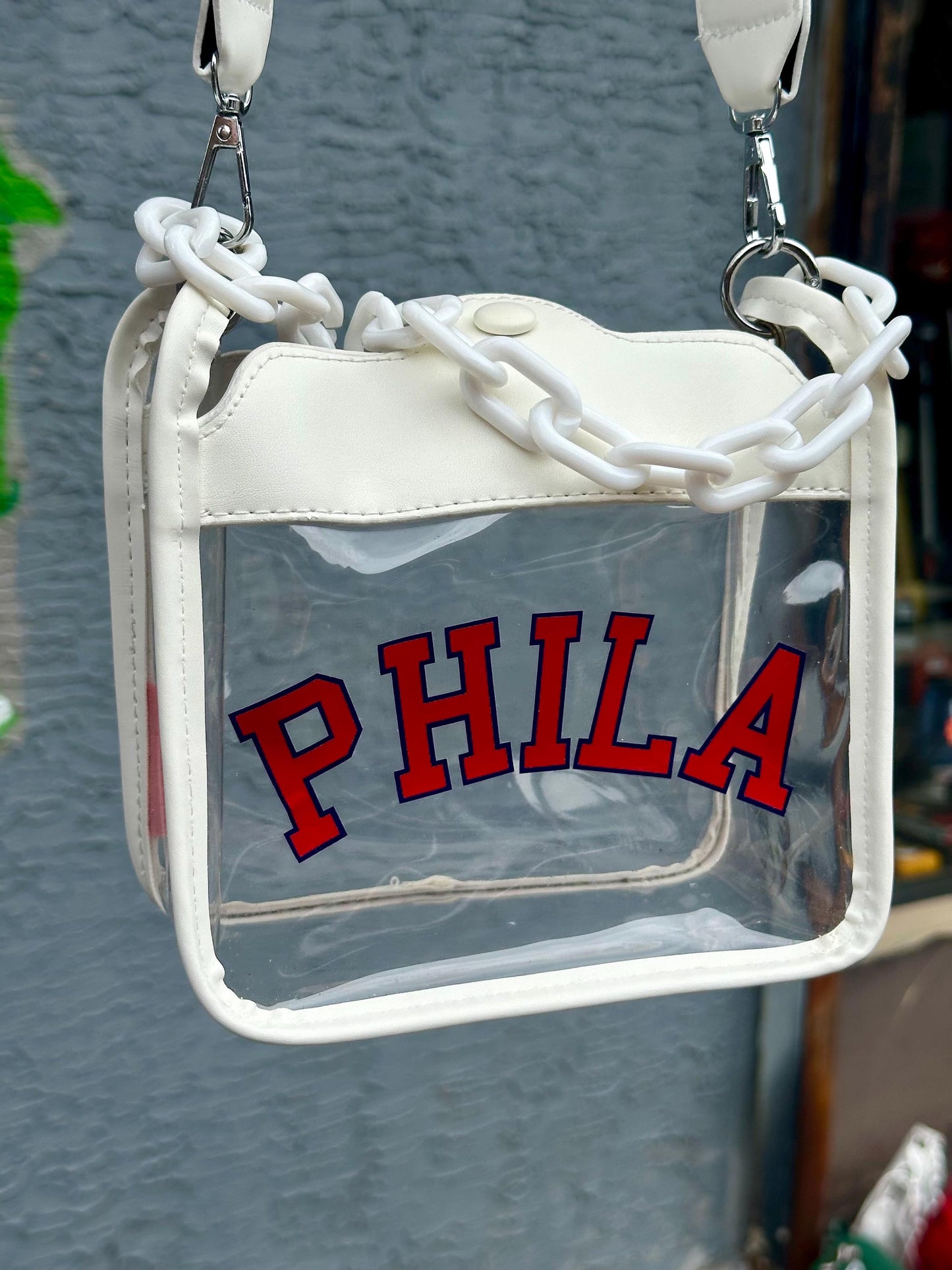 White / Varsity Red & Blue Combo Bag