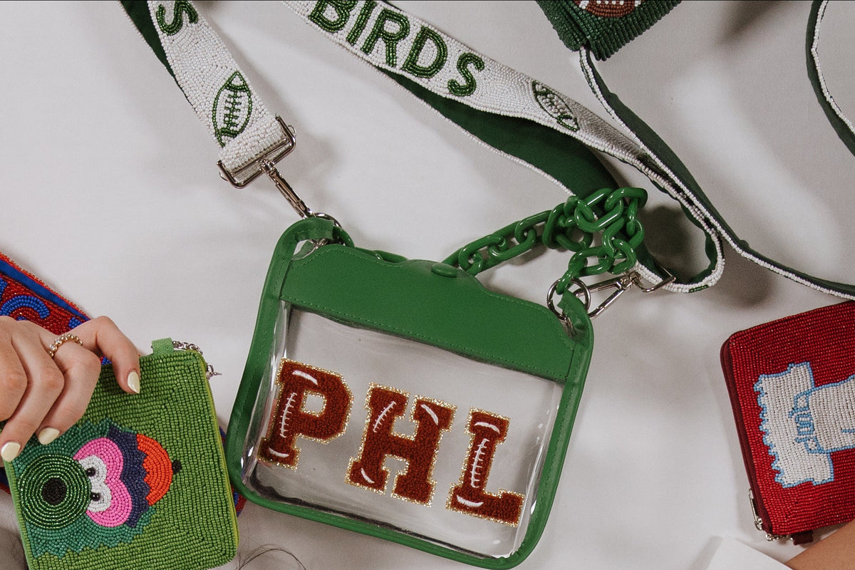 PHL Green Felt Letter Combo: Bag + Strap