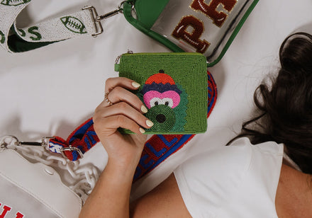 Philadelphia Mascot Beaded Coin Purse