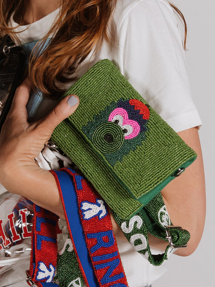 Philadelphia Mascot Beaded Clutch
