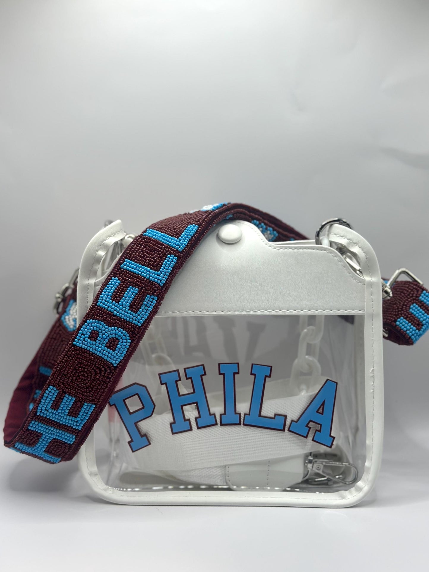 PHILA Clear Crossbody Bag | Stadium Approved with RING THE BELL Strap