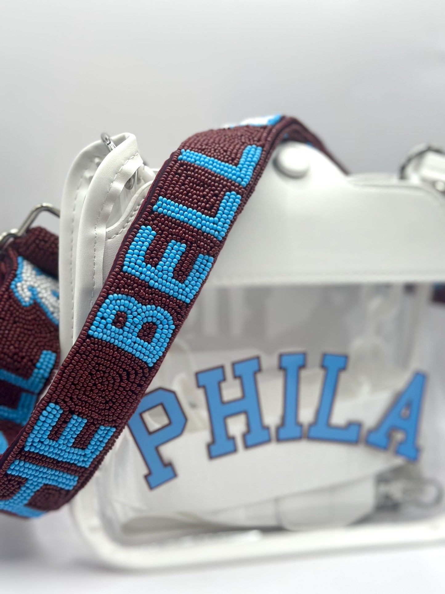 PHILA Clear Crossbody Bag | Stadium Approved with RING THE BELL Strap