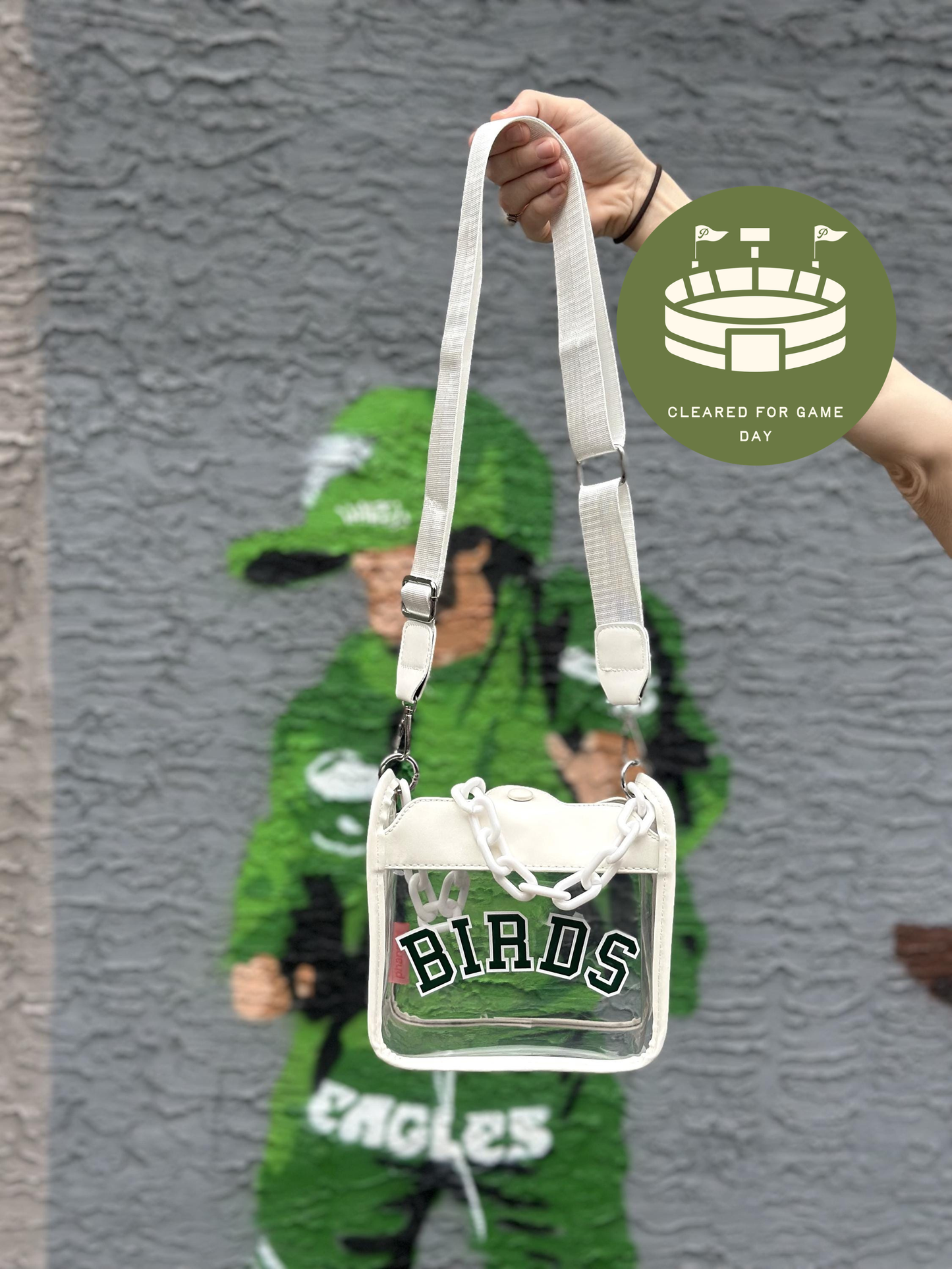 BIRDS Clear Crossbody Bag | Stadium Approved