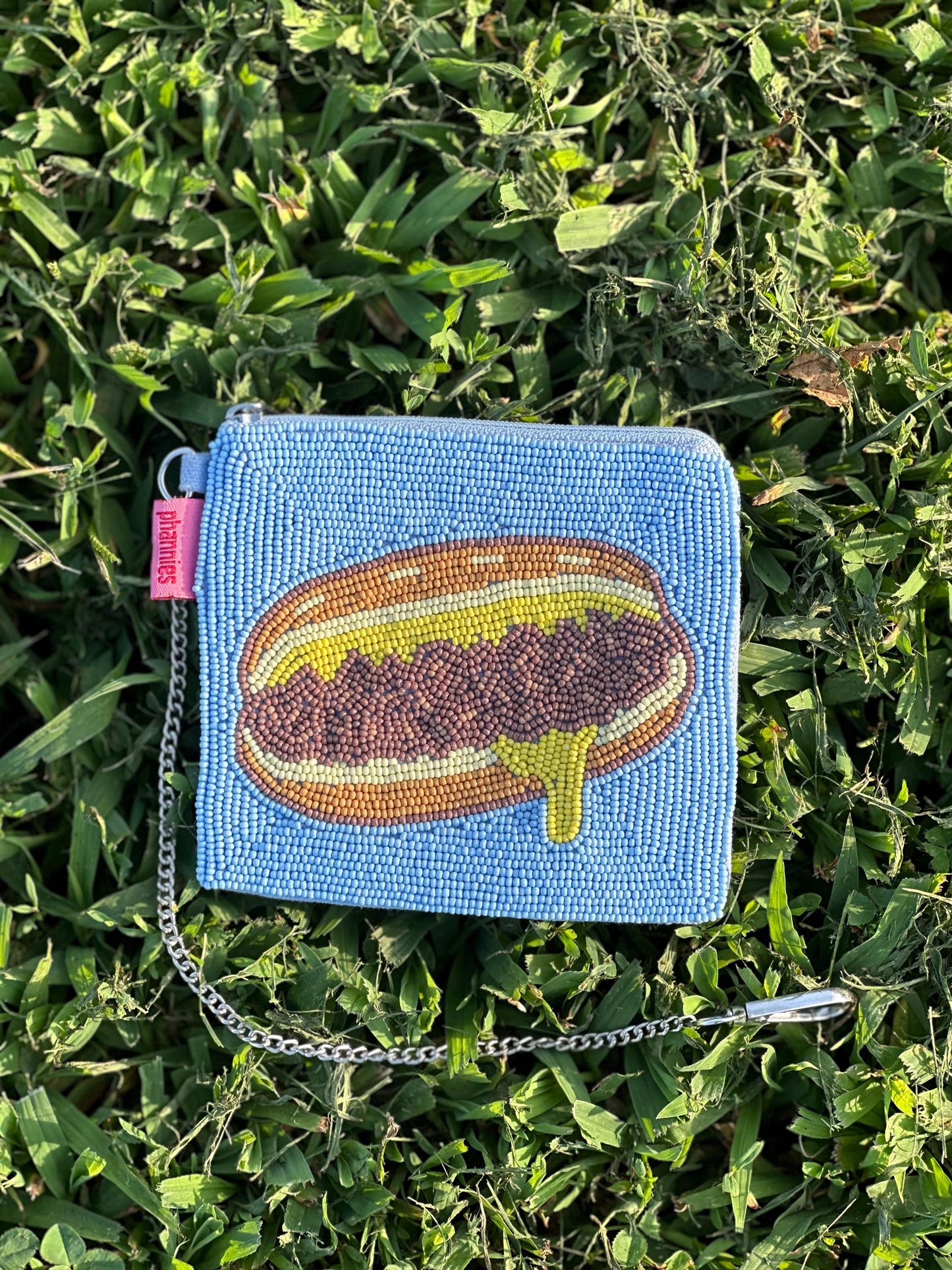 Cheesesteak Beaded Coin Purse