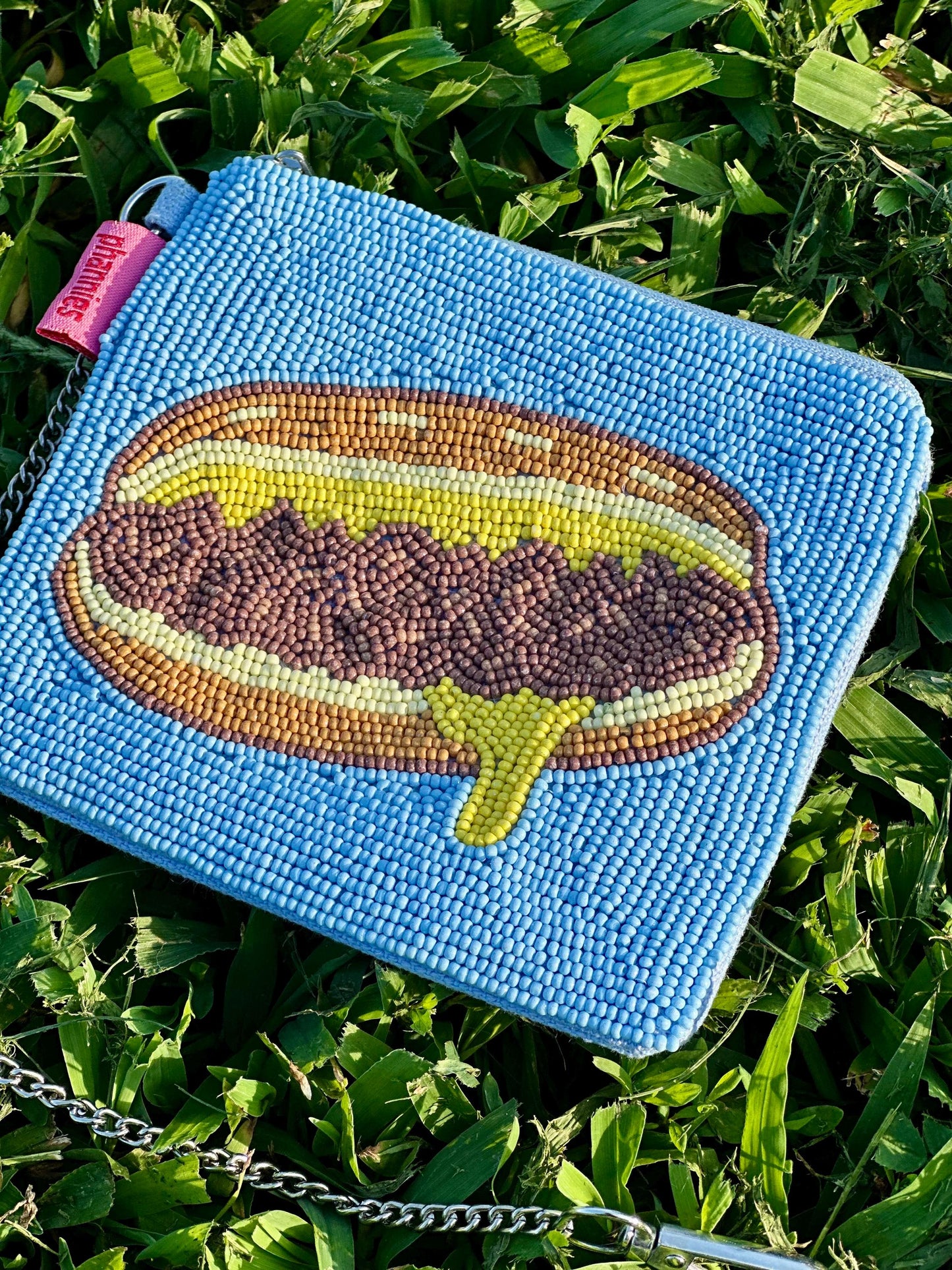 Cheesesteak Beaded Coin Purse