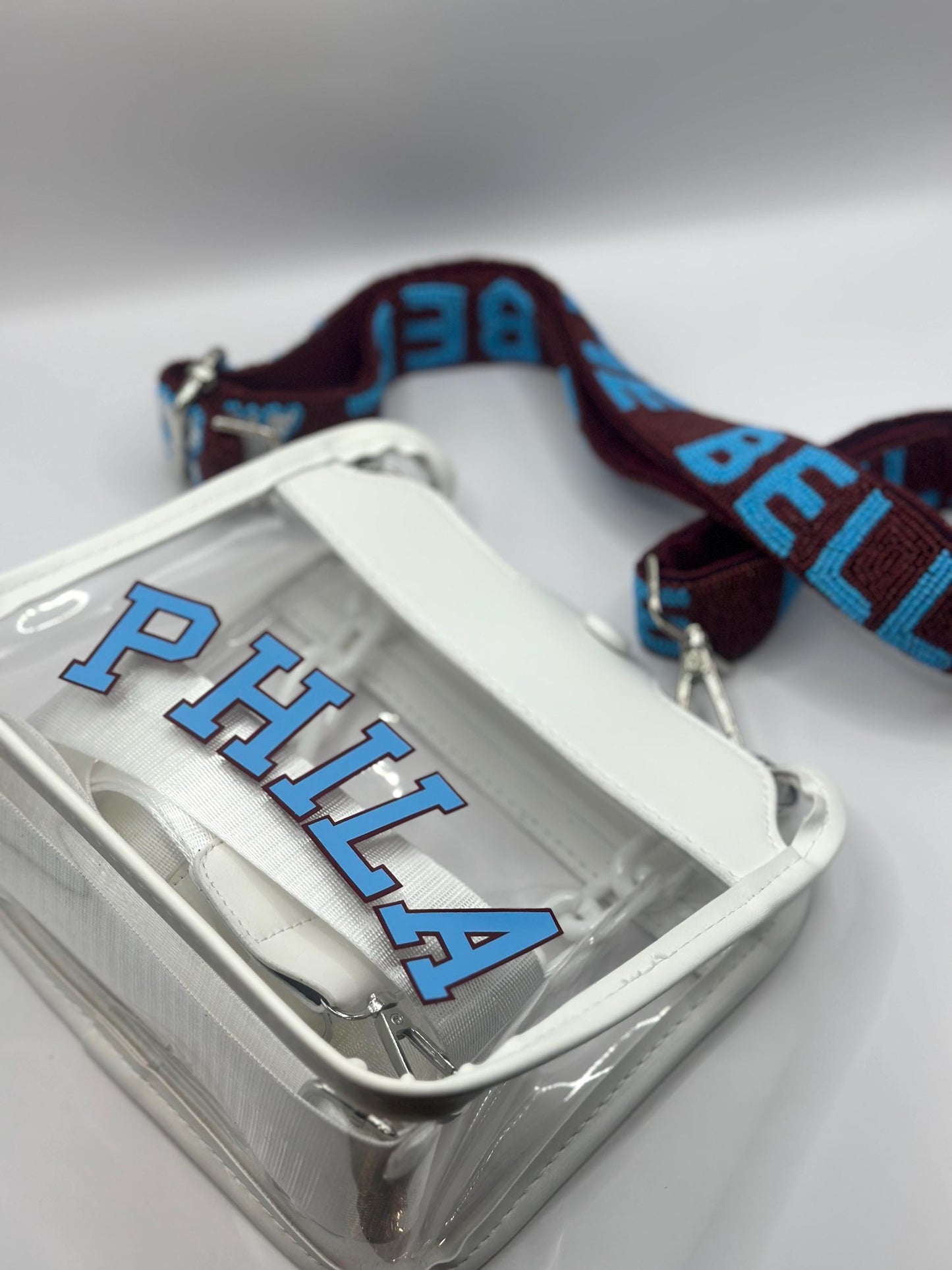 PHILA Clear Crossbody Bag | Stadium Approved with RING THE BELL Strap