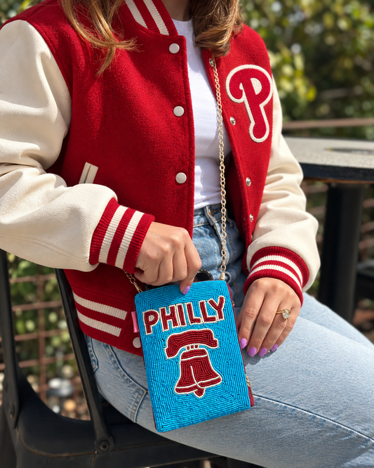 PHILLY Liberty Bell Beaded Cell Phone Crossbody