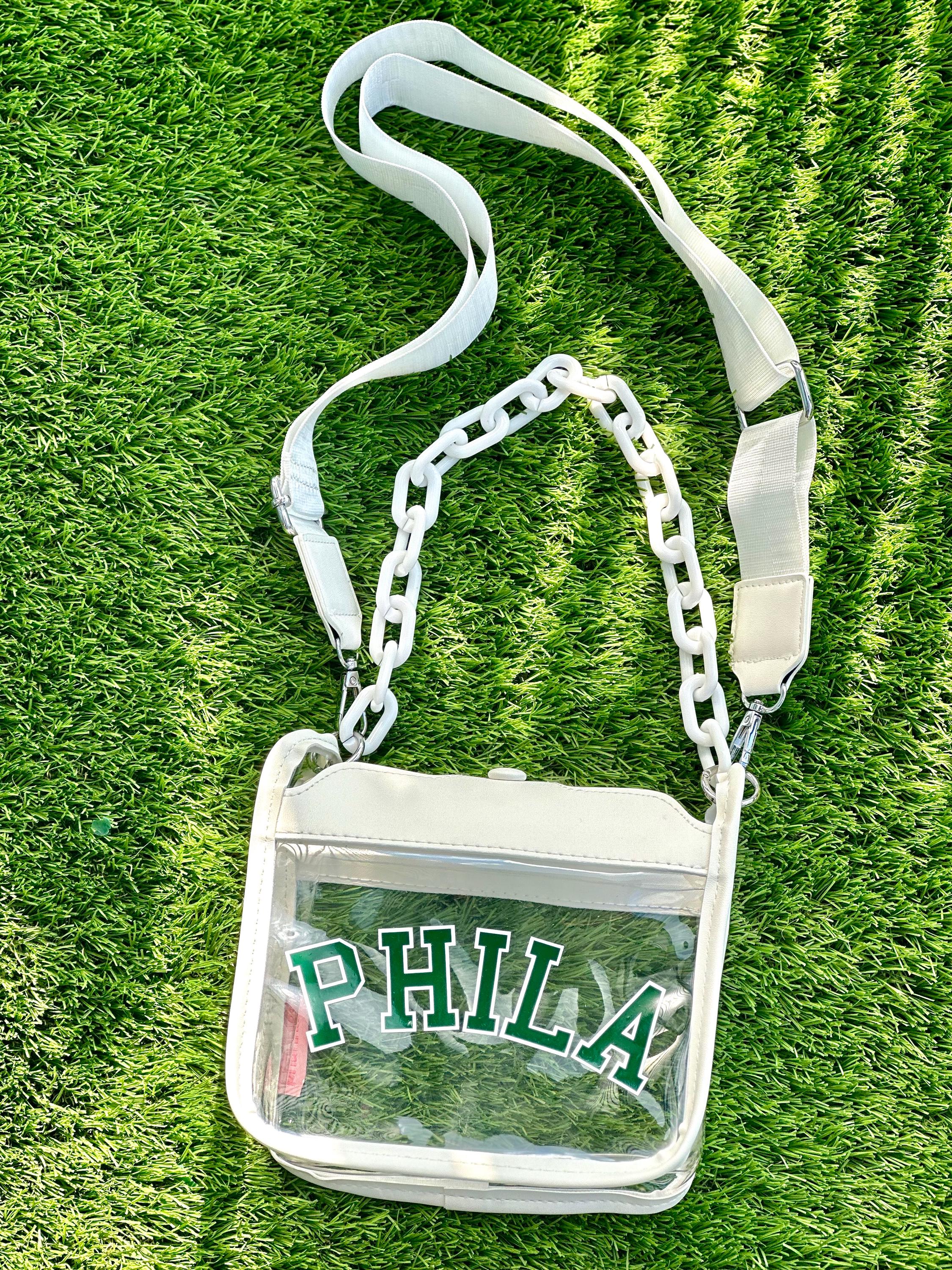 White Phila Stadium Approved Bag | Green & White – Phannies