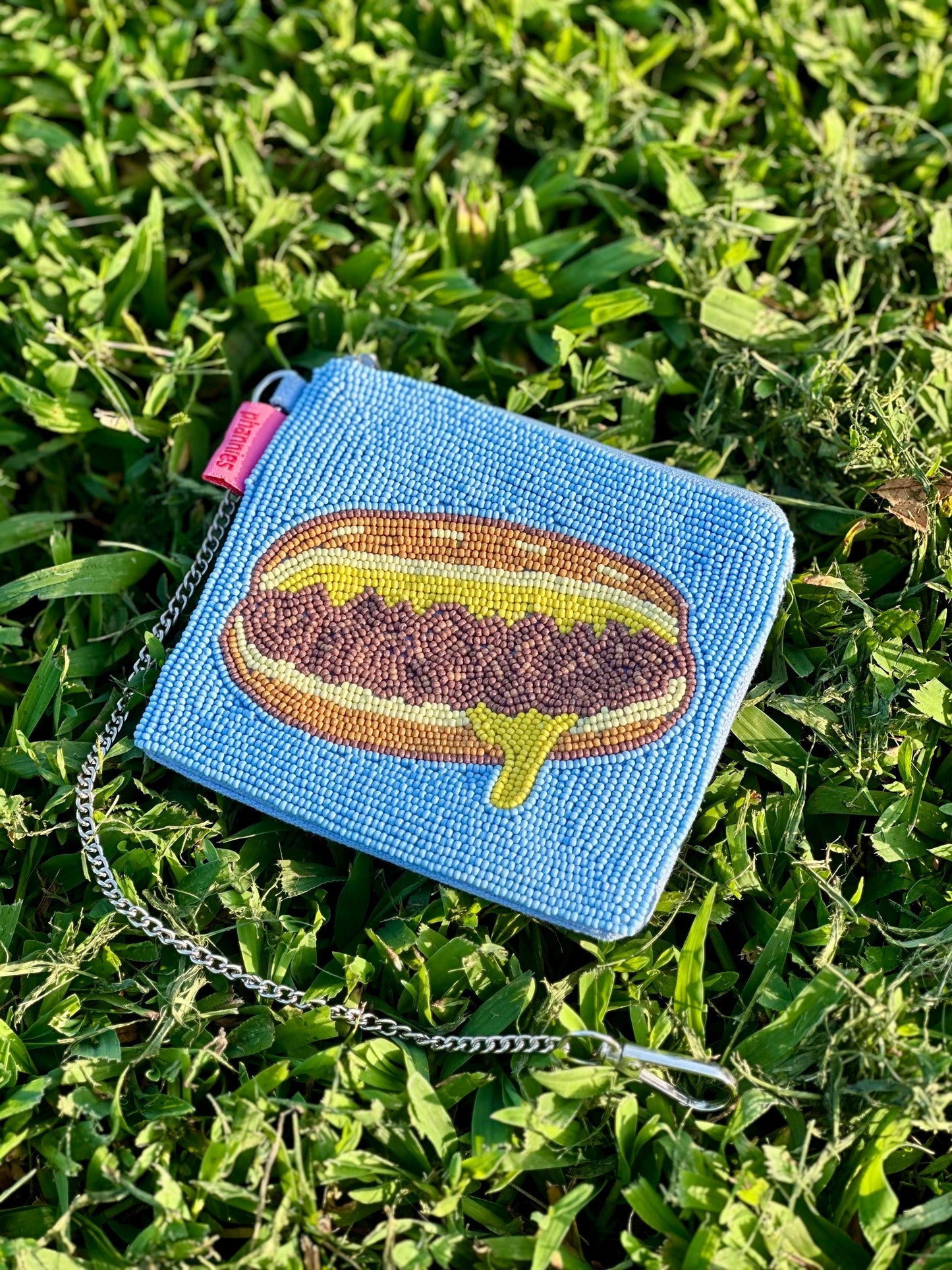 Cheesesteak Beaded Coin Purse