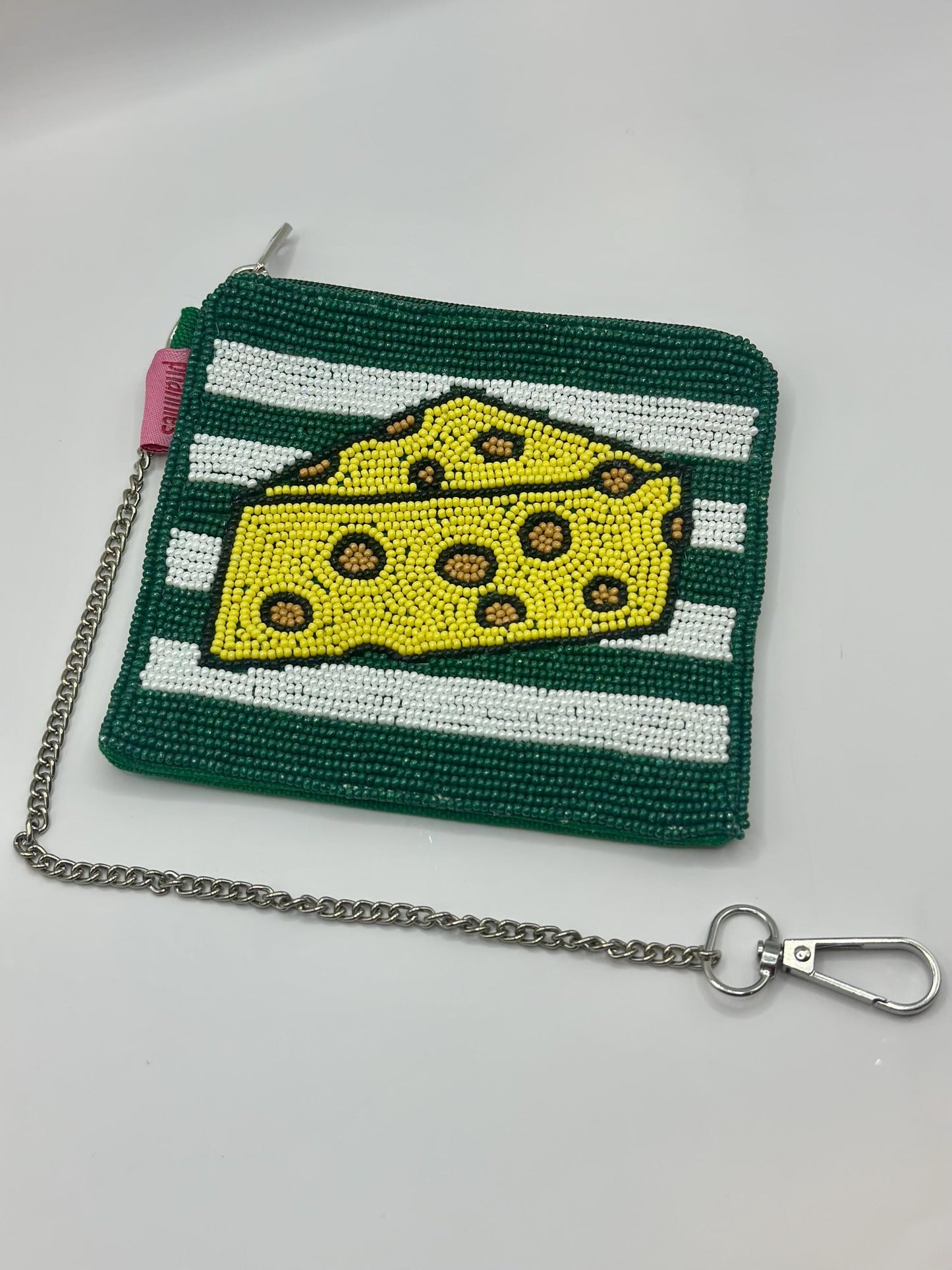 Green Bay Cheese Beaded Coin Purse