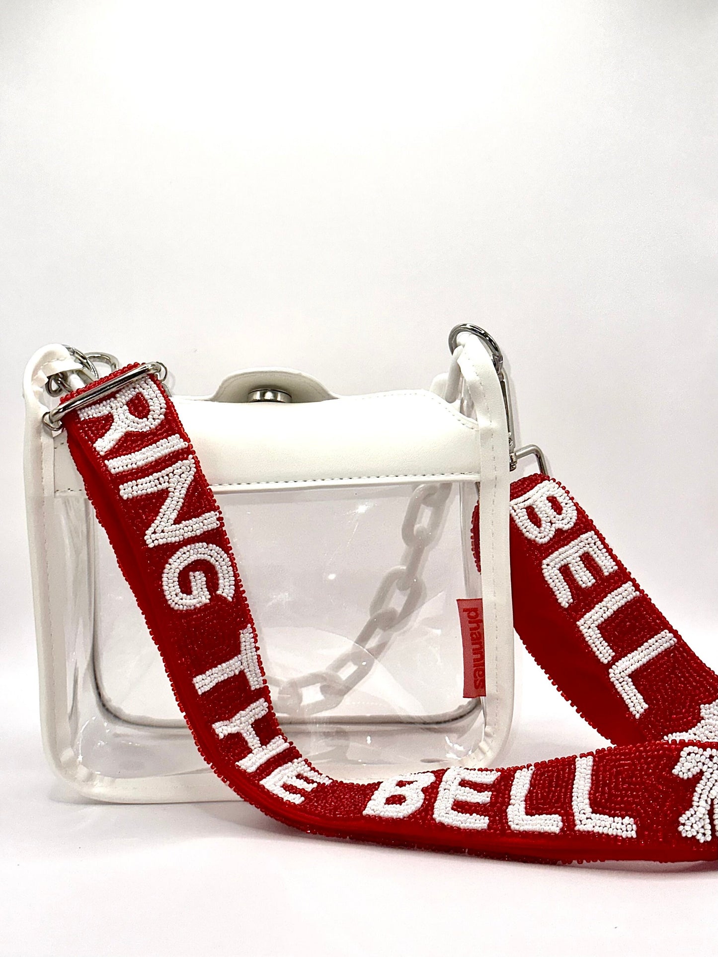 Ring the Bell Beaded Strap | Red & White