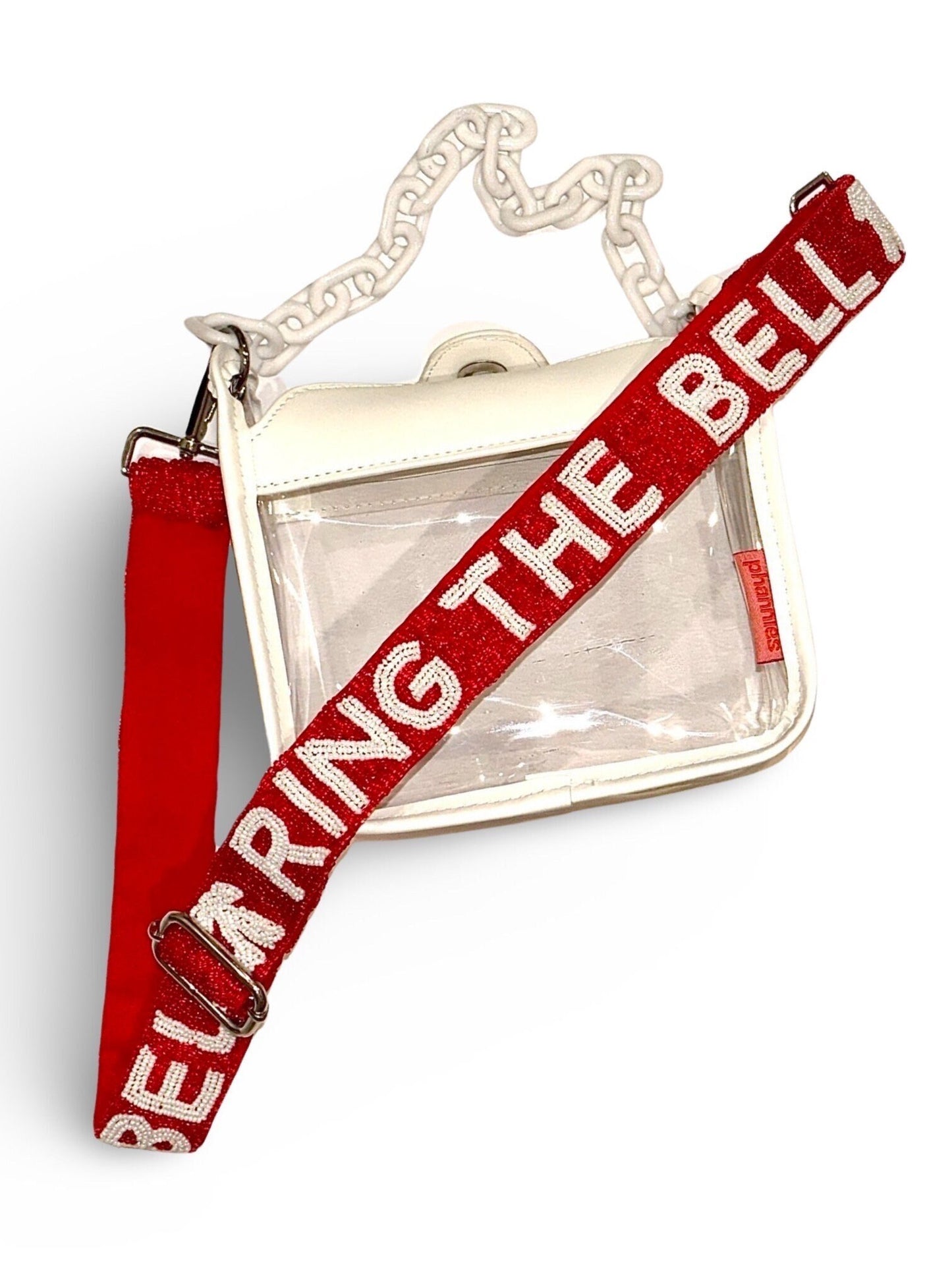 Ring the Bell Beaded Strap | Red & White