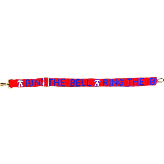 RING THE BELL Philadelphia Baseball Beaded Strap | Red & Blue