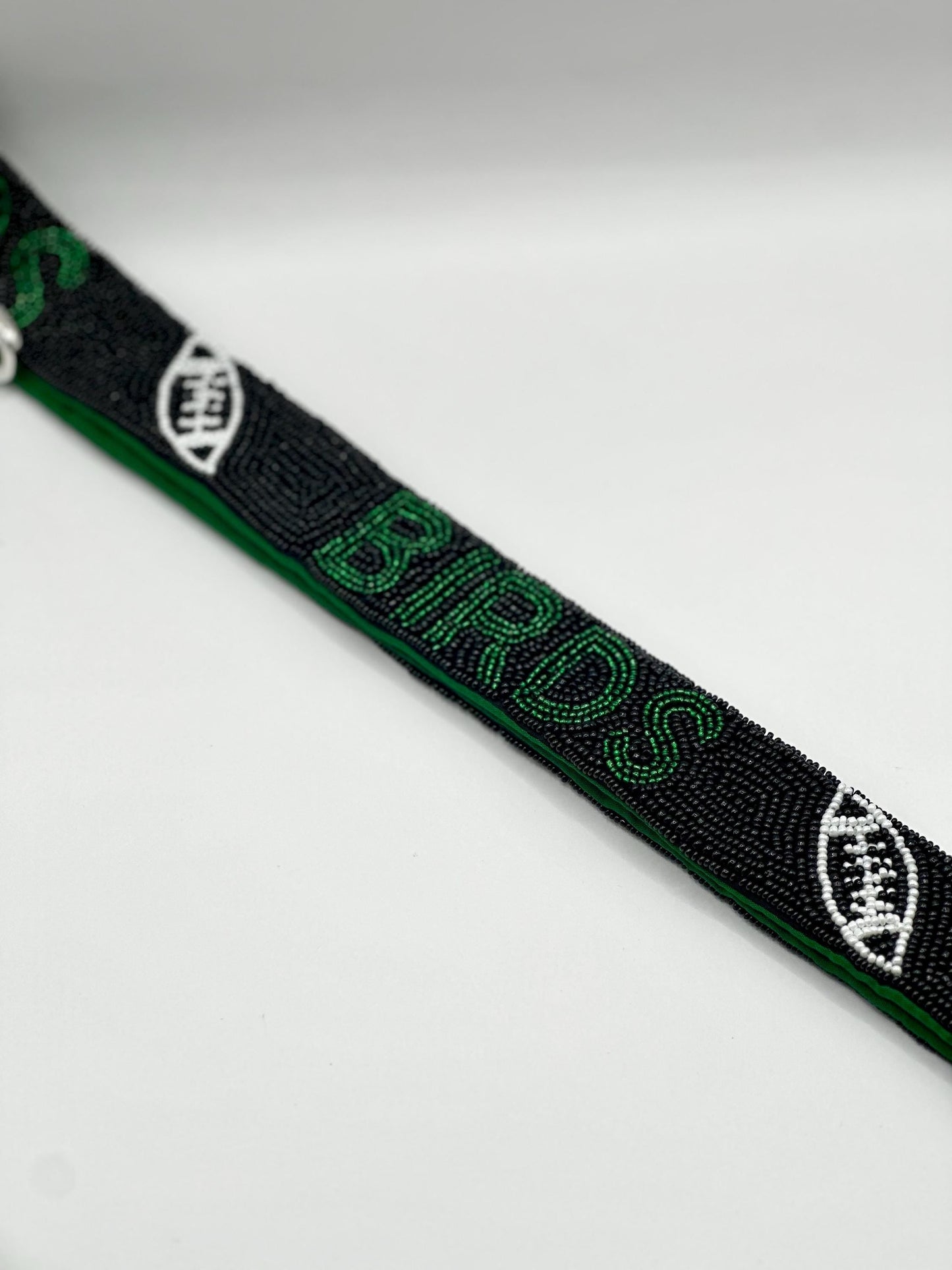 Black & Green Eagles Beaded Strap