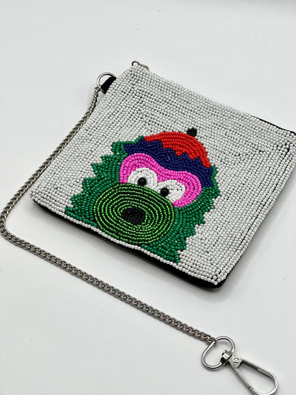Philadelphia Mascot Beaded Coin Purse