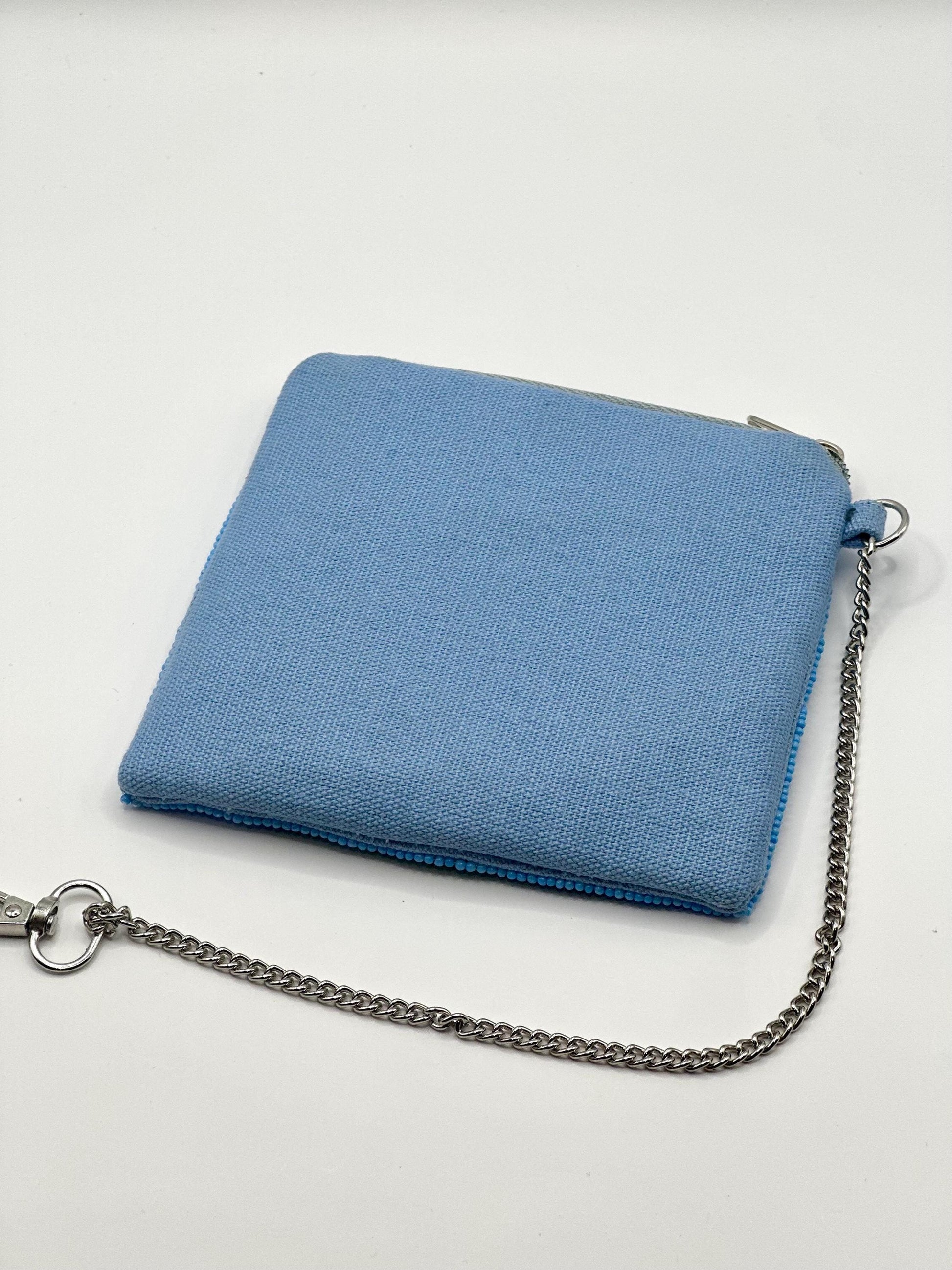 Philadelphia Mascot Beaded Coin Purse – Blue | Stadium Approved | Handmade Game Day Bag | Quirky Philly Gift