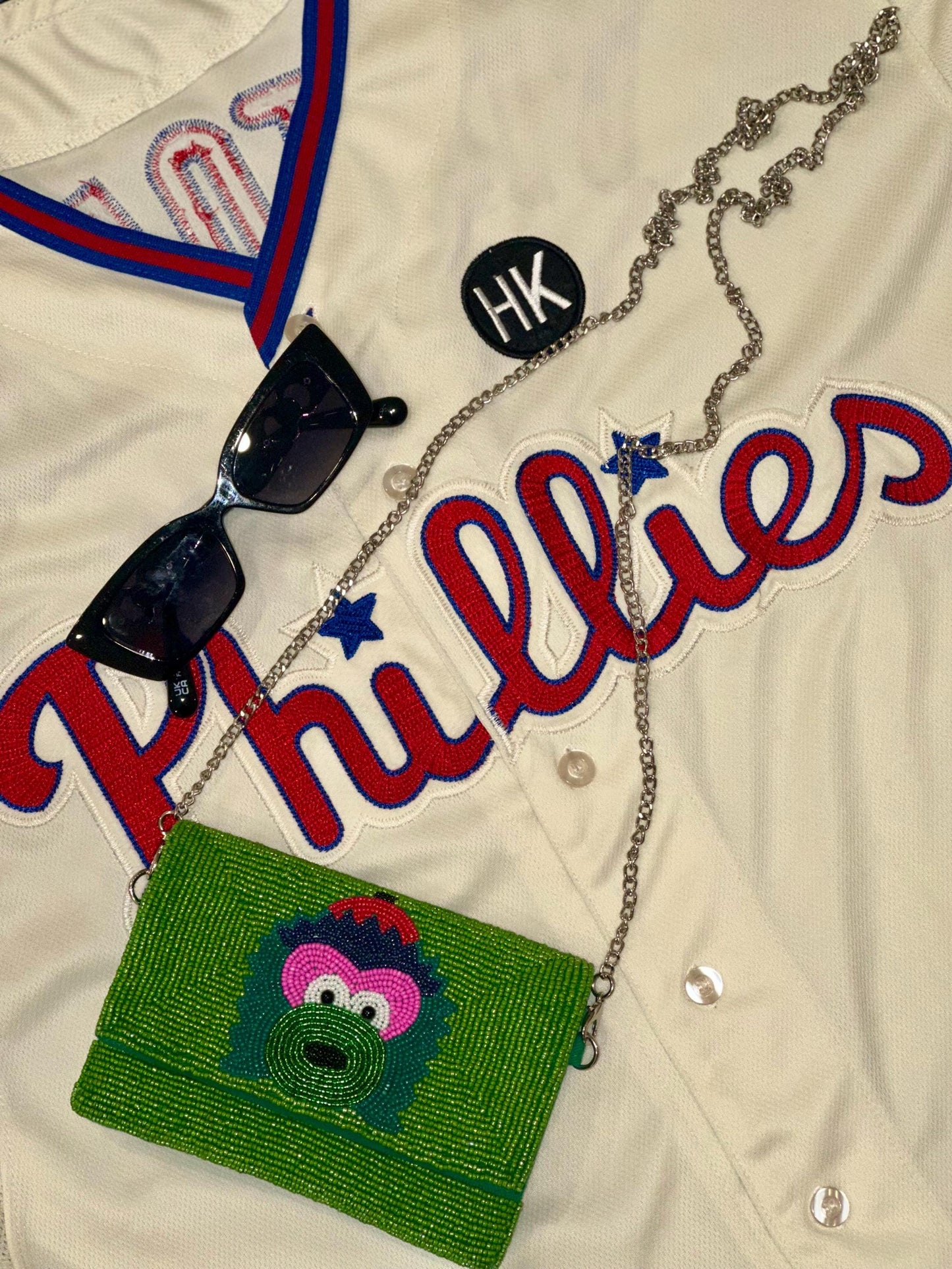 Philadelphia Mascot Beaded Clutch