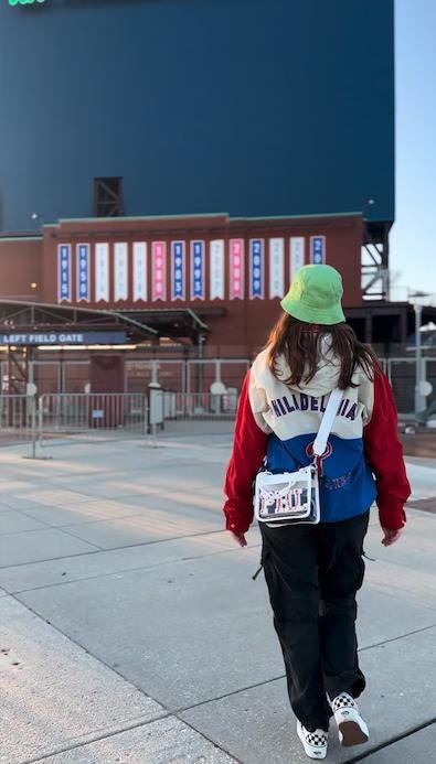 PHL Baseball Clear Crossbody Bag: Stadium Approved Game Day Purse
