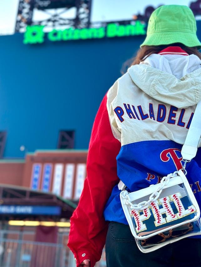 PHL Baseball Clear Crossbody Bag: Stadium Approved Game Day Purse
