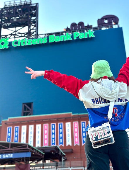 PHL Felt Baseball Clear Crossbody Bag