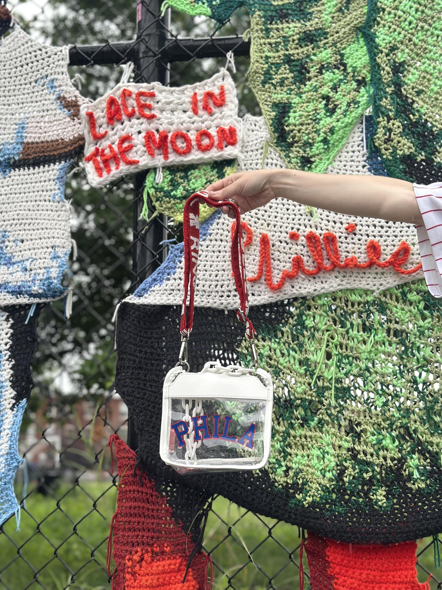 PHILA Clear Crossbody Bag | Stadium Approved with RING THE BELL Strap