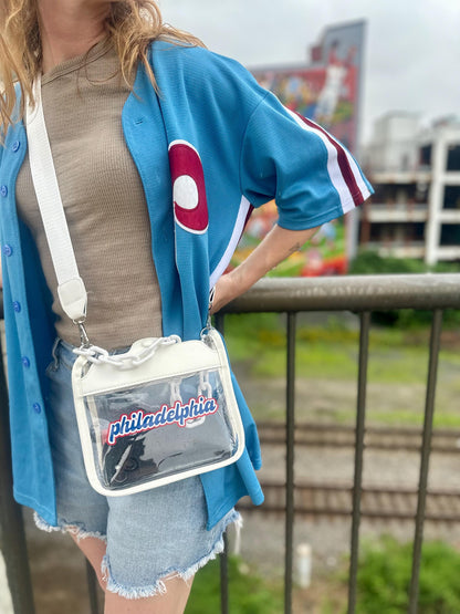 philadelphia White Clear Crossbody Bag