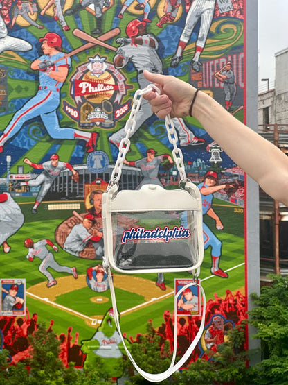 philadelphia White Clear Crossbody Bag