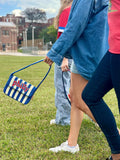 *PRE-ORDER* Philadelphia Baseball | Blue & White 'Philly' Beaded Bag