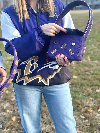 BMORE Football Beaded Shoulder Bag