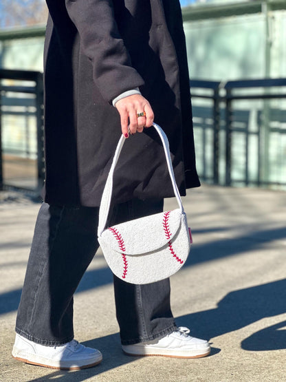 Baseball Beaded Shoulder Bag – Handmade Shoulder Bag | Game Day Fashion | NOT Stadium Approved