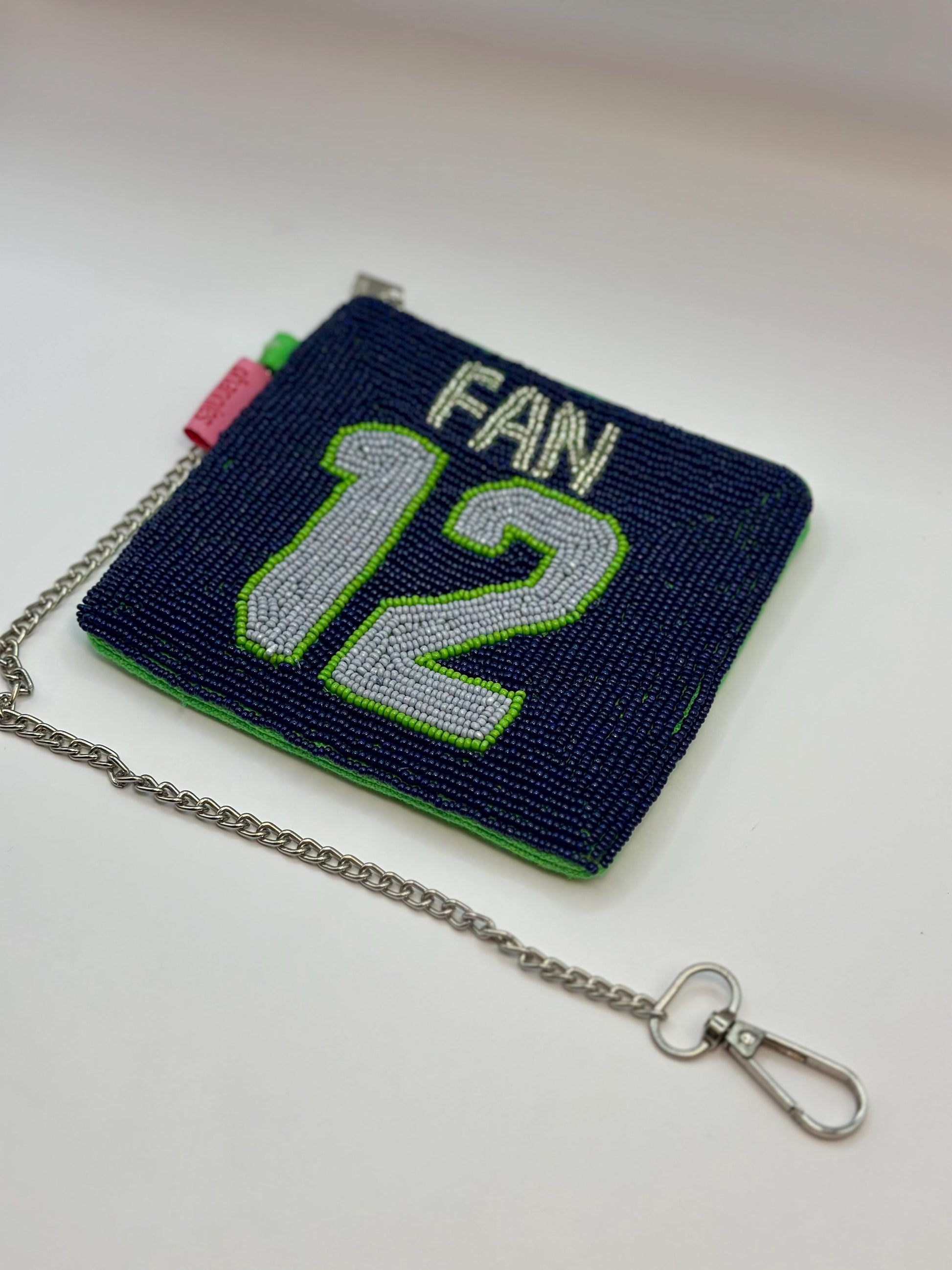 Beaded Seattle Football Coin Purse | 12 Fan Pouch
