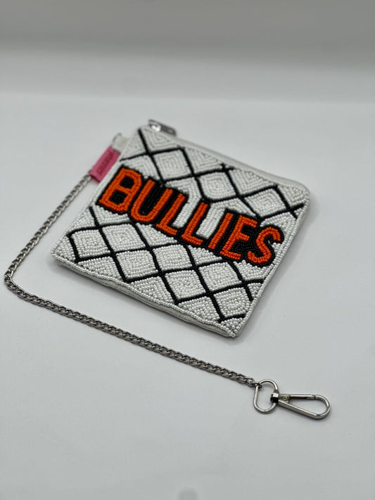 BULLIES Philadelphia Hockey Beaded Coin Purse | Stadium Approved | Handmade Game Day Bag | Quirky Philly Gift