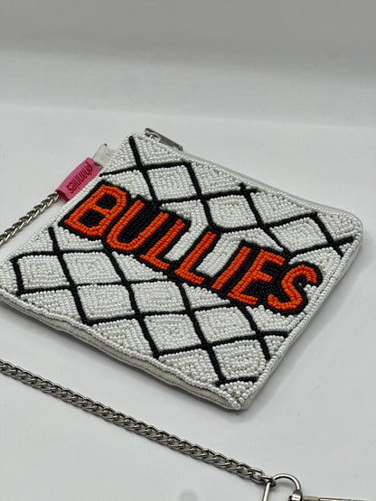BULLIES Philadelphia Hockey Beaded Coin Purse | Stadium Approved | Handmade Game Day Bag | Quirky Philly Gift