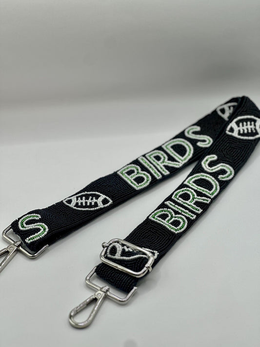 Philadelphia Football Black Beaded 'BIRDS' Strap
