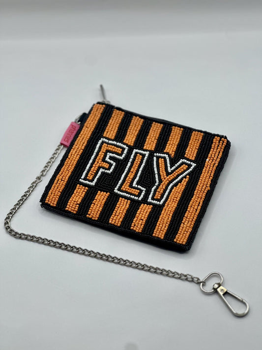 FLY Philadelphia Hockey Beaded Coin Purse | Stadium Approved | Handmade Game Day Bag | Quirky Philly Gift