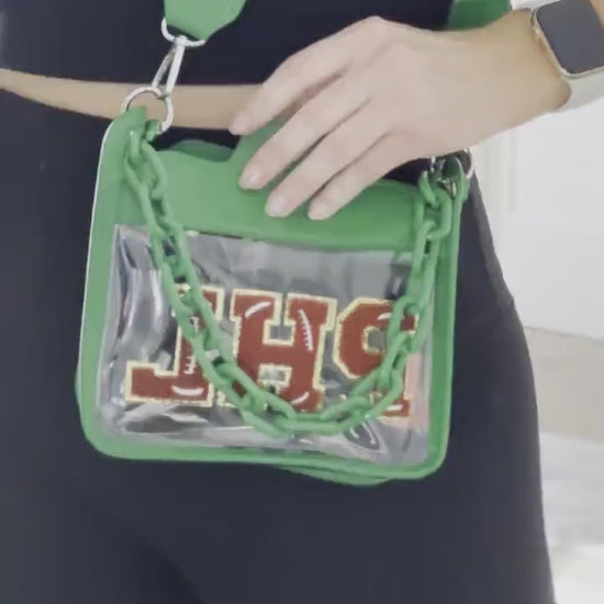 Philadelphia Football Clear Crossbody Stadium Bag with Chain