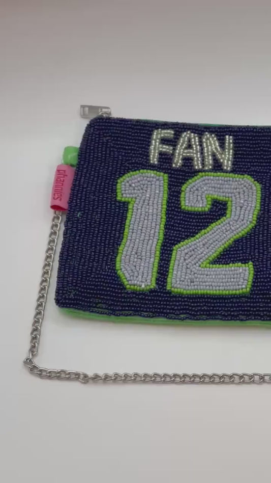 Beaded Seattle Football Coin Purse | 12 Fan Pouch