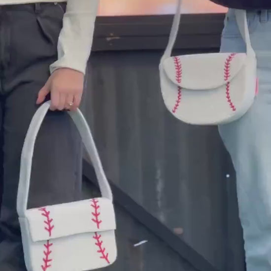 Baseball Beaded Shoulder Bag – Handmade Shoulder Bag | Game Day Fashion | NOT Stadium Approved