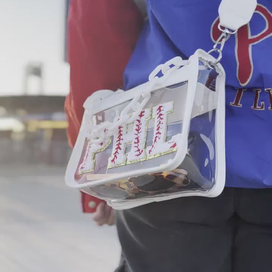 PHL Baseball Clear Crossbody Bag: Stadium Approved Game Day Purse