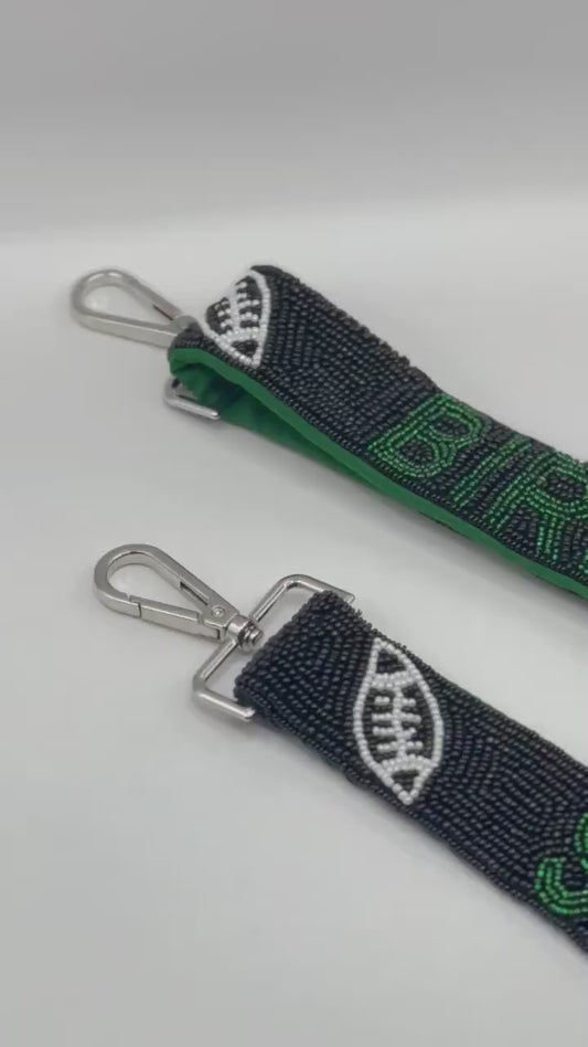 Philadelphia Football Black Beaded 'BIRDS' Strap